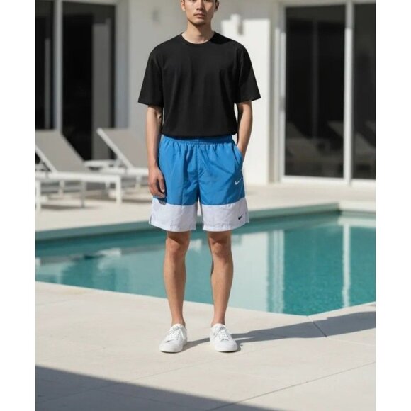 Champion Mens Athletic Shorts Blue/Light Blue Polyester/Spandex L - Picture 1 of 6